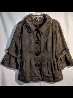 Apt. 9 Womens Satin Lined Peplum Jacket